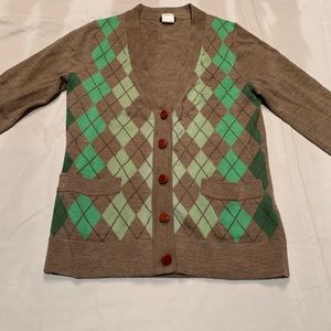 JCrew Women’s argyle sweater size XS